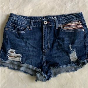 Distressed Denim Short